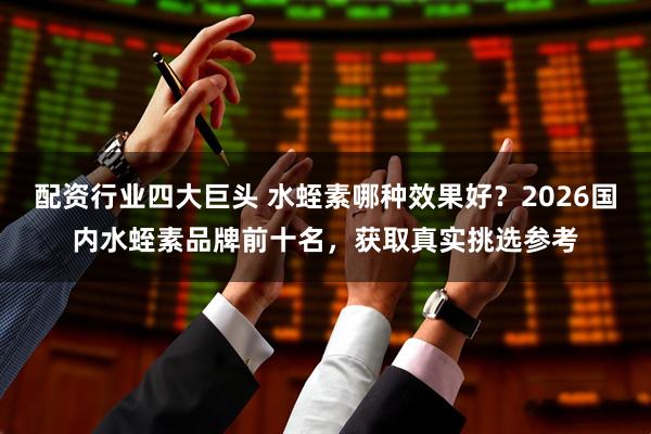 配资行业四大巨头 水蛭素哪种效果好？2026国内水蛭素品牌前十名，获取真实挑选参考